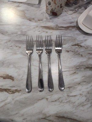 4 Oneida USA FLIGHT  RELIANCE Stainless Dinner Forks
