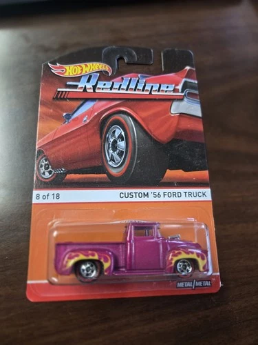 2015 Hot Wheels Custom '56 Ford Truck #8/18  Redline Series new on card!!!!