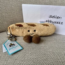 Jellycat Amuseables Baguette Bag Charm Plush Toy NWT 100% Authentic ABG4BC