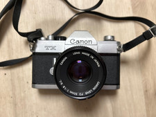 Vintage Cannon TX SLR Film camera w/50mm 1:1.8 S.C. Lens