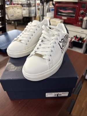 White  Roberto Cavalli Class Leather Sneakers Made in Italy Size 8