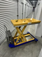 Vestil Cart-24-15-Dc Electric Scissor Lift Table, 1500 Lb. Cap, 24"W, 48"L