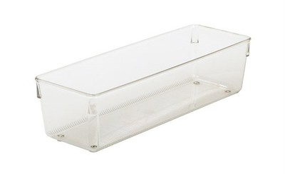 InterDesign 52930 Linus Clear Plastic Drawer Organizer 3 H x 4 W x 12 D in.