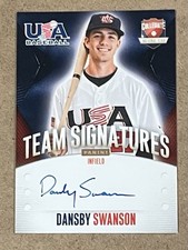 2014 USA BASEBALL COLLEGIATE NATIONAL TEAM SIGNATURES #8 DANSBY SWANSON 371/399