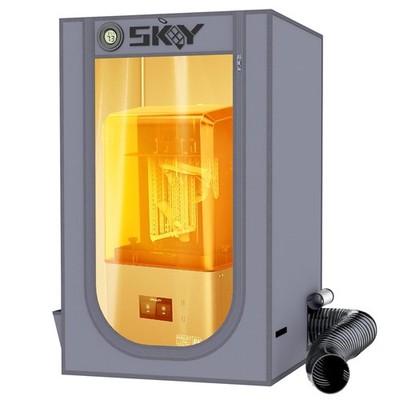 Resin 3D Printer Enclosure with Thermo Hygrostat, Heater, LED Light, Skouphy