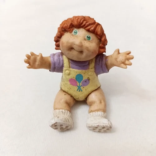Vintage 1984 Cabbage Patch Kids Mini Figure Toy 2" Red Hair W Freckles