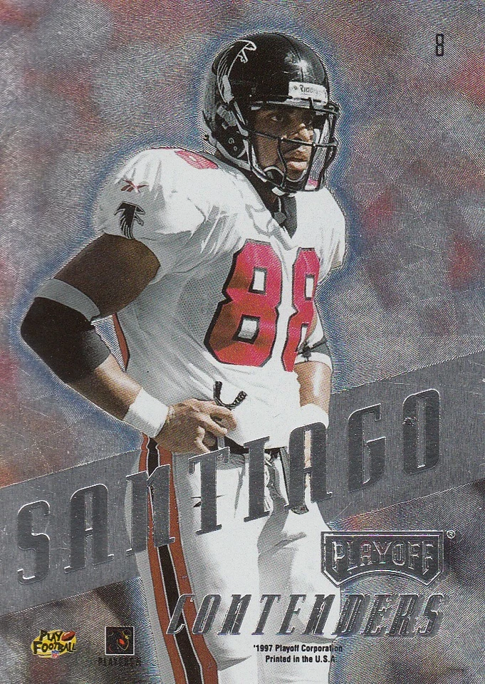 1997 Playoff Contenders #8 O.J. Santiago RC - NM-MT - Image 2 of 2