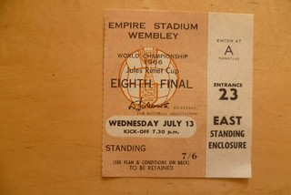 France v Mexico 1966 World Cup original ticket at Wembley Stadium