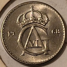 Sweden 1968 U 10 Ore Coin
