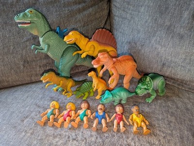 Lot of Vtg 1987-88 Playskool Definitely Dinosaurs & Cavesters 6 Cavemen 8 Dinosa