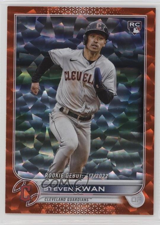 2022 Topps Update Rookie Debut Orange Foil 70/299 Steven Kwan #US54 c6t