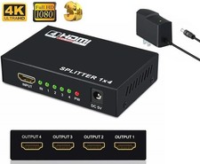 4 Port HDMI 4K Hub Multi Splitter Amplifier For 3D HDTV 1080P 1X4 1 In 4 Out