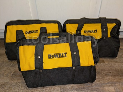 #ad 3 PACK of DEWALT Medium 15 IN Heavy Duty Contractor Jobsite Duffle Tool Bags 15quot; $39.95