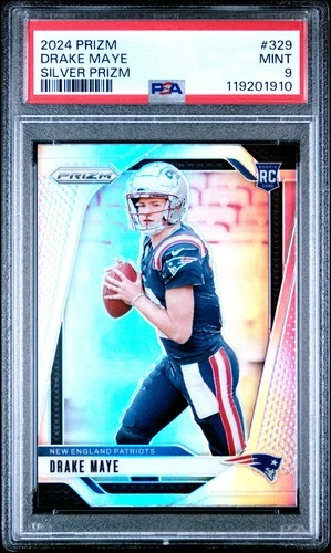 2024 PANINI PRIZM SILVER PRIZM #329 DRAKE MAYE PSA 9