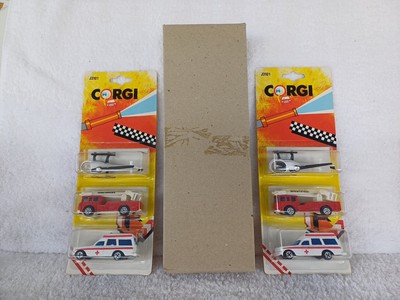 Corgi Juniors Emergency Triple Pack Sets x 2 in Trade Sleeves von 1986 J3101
