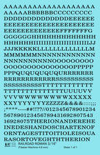 K4 HO Scale Water Slide Decals Black 3/16 Inch Railroad Roman Letter Alphabet