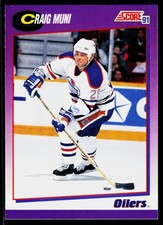 Craig Muni, 1991-92 Score American, #67, Edmonton Oilers,