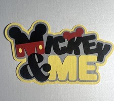Mickey and Me Title Scrapbooking die cut. Multi-layered. Hand-crafted.
