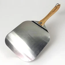 Chef Pomodoro Aluminum Metal Pizza Peel with Foldable Wood Handle for Easy Pizza