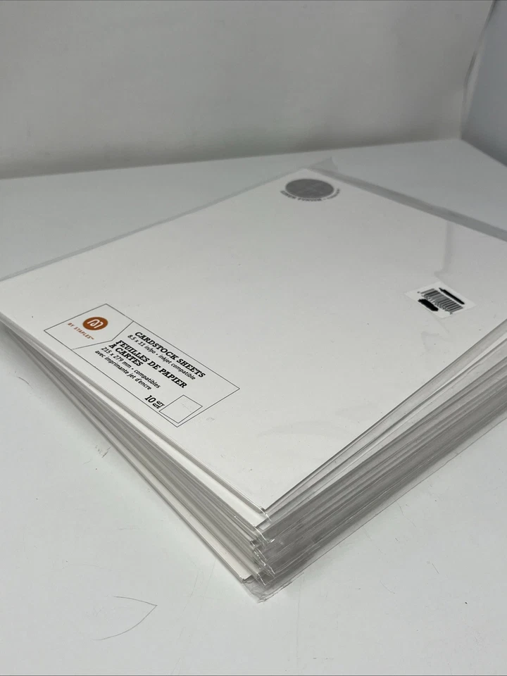 M By Staples White Linen Cardstock 100 Sheets (10 Packs Of 10) 8.5 X 11 Inkjet - Image 4 of 4