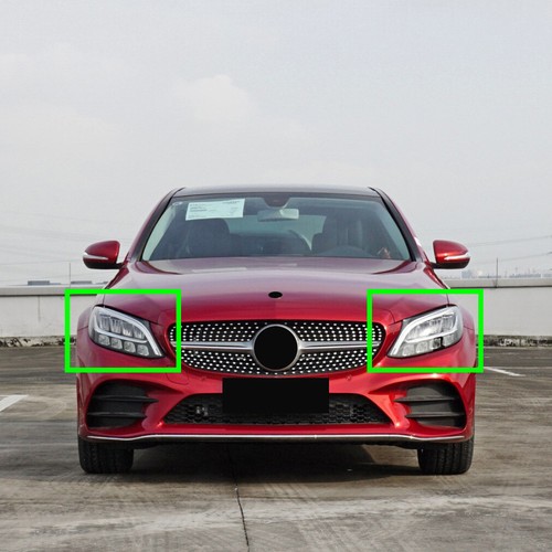 For Mercedes Benz W205 C-Class 2019-2020 Headlight Headlamp Lens Cover Pair - Picture 6 of 6
