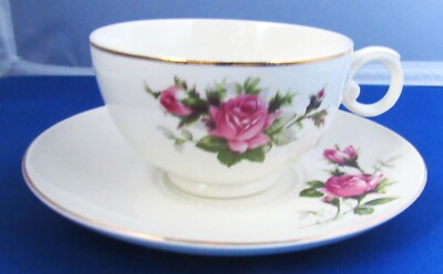HALL CHINA PRIMROSE FOUR SETS CUPS SAUCERS MINT VINTAGE