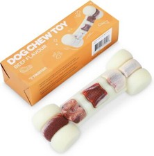 Tikaton Hammerbone Indestructible Dog Chew Toys Bones Beef Flavor Dog Toy, Large