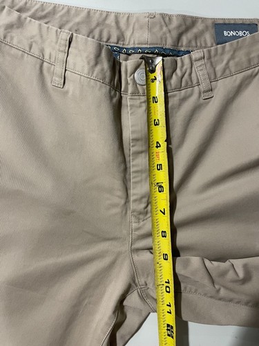 Bonobos Mens Athletic Fit Chino Pants 33x34 Beige Stretch Cotton/Spandex - Picture 13 of 16