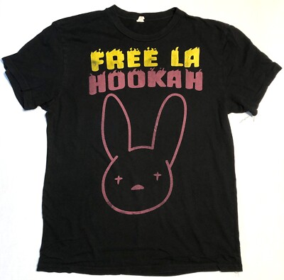 BAD BUNNY Free LA Hooka 2019 Staples Center size: M MEDIUM unisex tour T-Shirt