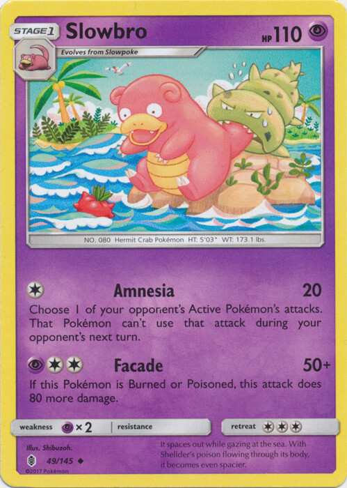 Pokemon Slowbro - 49/145 - Uncommon NM-Mint Guardians Rising