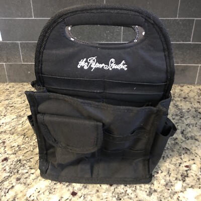 The Paper Studio Accessories Bag Black With Polka Dot Lining