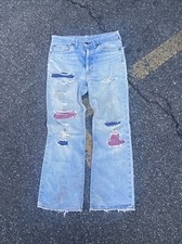 Vintage Levi  s 517 Jeans Distressed 70  s Talon Zipper Flare 33x30