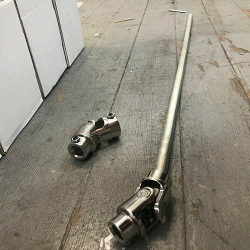 Mustang II Power 36" Steering Shaft + U Joints 1"DD & 3/4"36 x 3/4"DD