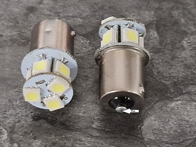 Flipper LED 12V DC - BA15S # 89 Bajonettsockel Flasher LED Weiss