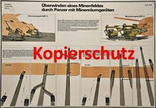 NVA, Original Schau-/Lehrtafel, Sperrdienst, &bdquo;&Uuml;berw. eines Minenfeldes mit Minen