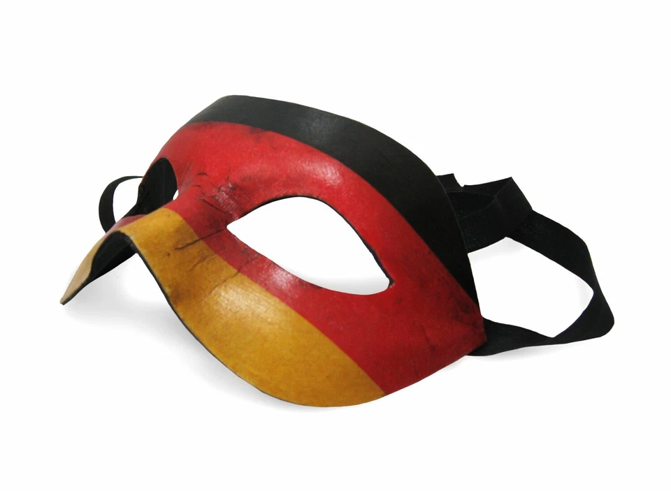 VENETIAN Masquerade Mask Colombina German Flag Vintage Look handcrafted in Italy - Image 2 of 3