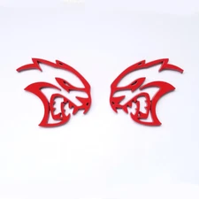 2PCS Hollow Hellcat Emblem SRT Badge for Left Right Hellcat Red