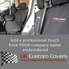 Fiat Doblo Vorne Seat Bezüge Inkl. Stickerei (2025 Ab) Schwarz 1200 Bem