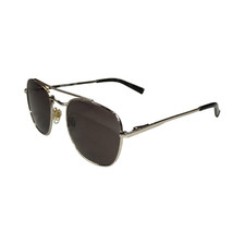 Le Specs Harlem Hustler Aviator 1802442 Silver Frame Gray Lenses Sunglasses