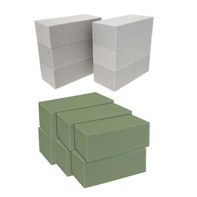 6x grüne Blumen Schaumstoff Ziegel Blumengesteck 23x11x7cm Sockel DIY Basteln