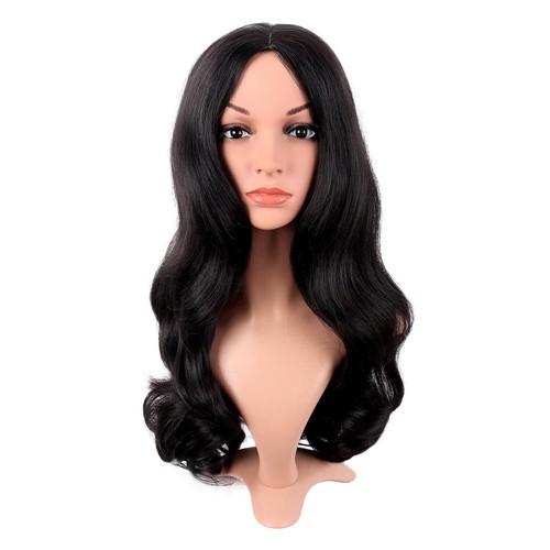 22 Inch/55Cm Fashion Long Synthetic Fiber Curly Hair Middle Part Cosplay Wig ...