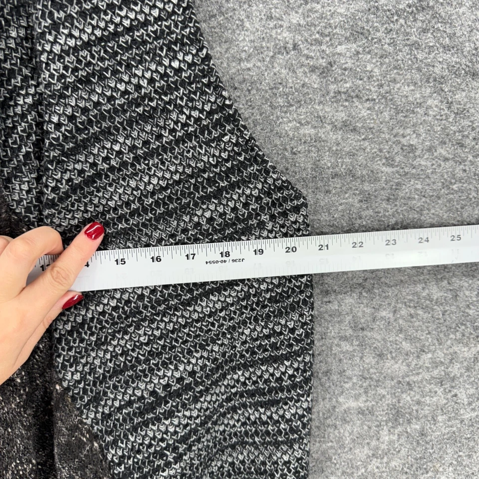 Cardigã feminino Sanctuary L grande cinza listrado aberto frontal sem mangas malha de lã - Imagem 4 de 4