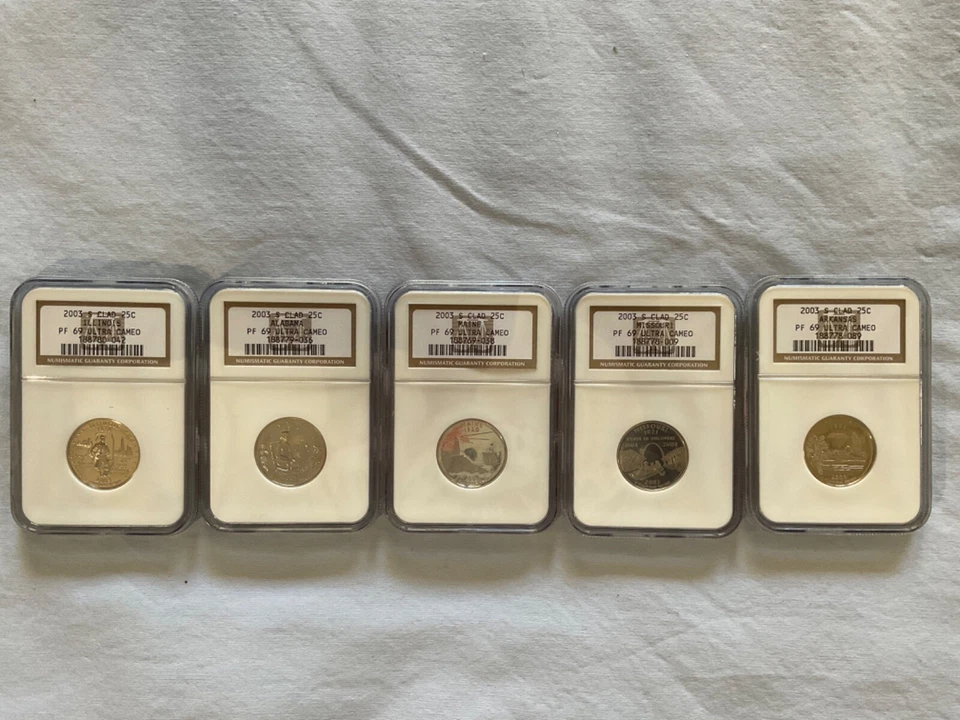 Year 2003 United States mint state quarters a lot of 10 graded by NGC and ICG - Image 3 of 3