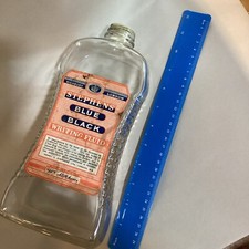Stephen&rsquo;s Blue Black Writing Ink Bottle Vintage Retro Item Large 10&rdquo;
