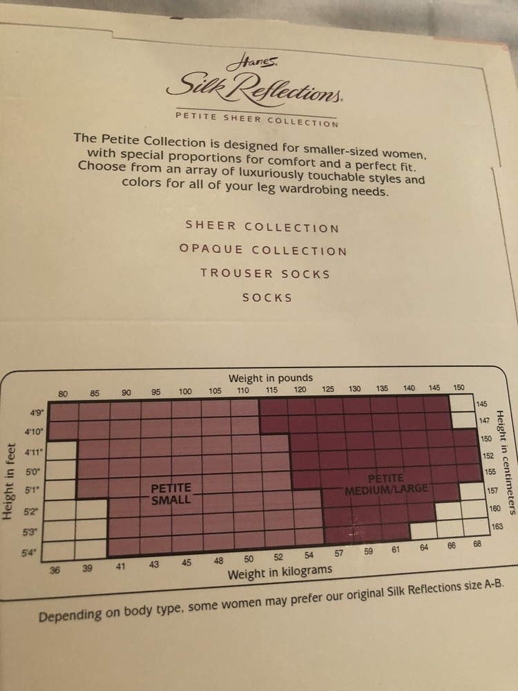 hanes silk reflections petite