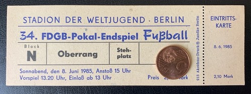 FANION 08.06.1985 SG Dynamo Dresden - Bfc Dynamo, Fdgb-Pokalfinale 1984