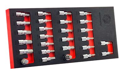 27-teilig 3/8 Zoll Antrieb Torx & Sechskant/Inbusschlüssel Bit Steckschlüsselsatz - Britool Hallmark