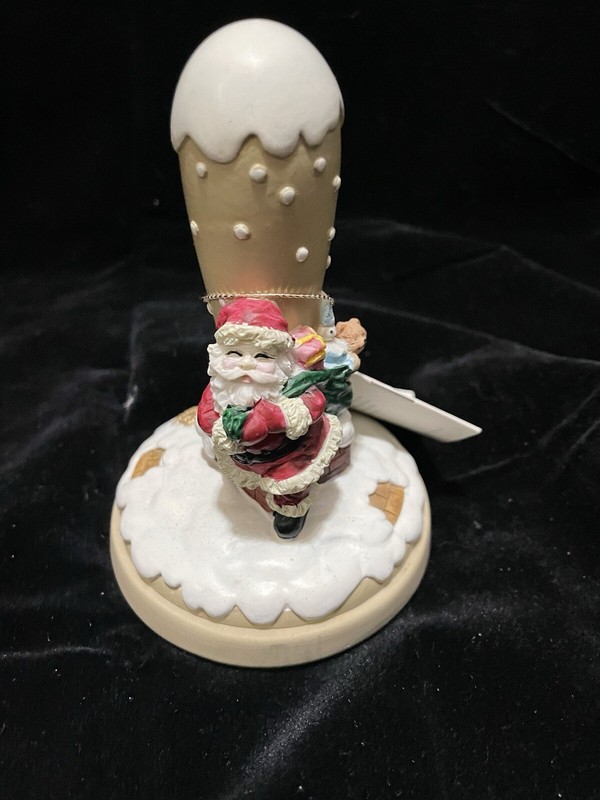 Vtg "The Cookie Stamp" Brown Bag Art Christmas Cookies Santa Face Cookie Press