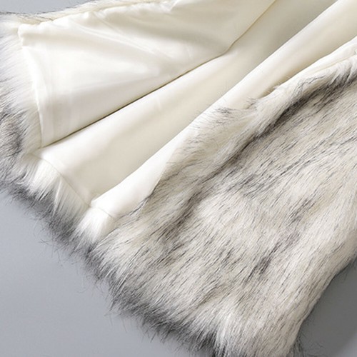 Women's Casual Vest Jacket Faux Fur Vest Coat Woolen Stand Collar Waistcoat Tops - Picture 10 of 15
