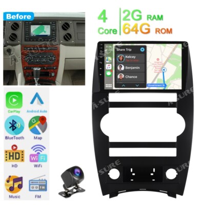 9'' 64GB Android 14 CarPlay For Jeep Commander 2005-2007 Radio Stereo GPS Navi